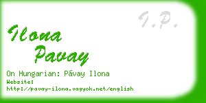 ilona pavay business card